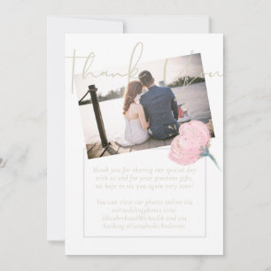 Blush Pink Gold Foto Vielen Dank für Ihre Hochzeit