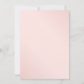 Blush Pink Gold Frame Confetti Bloral Wedding Einladung (Rückseite)