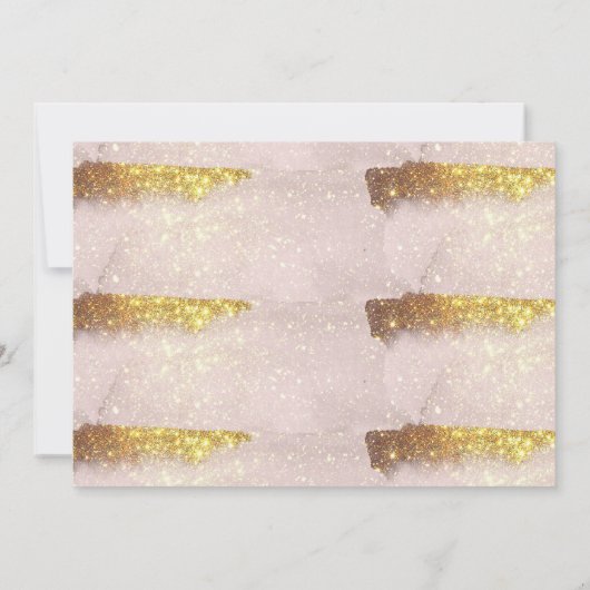 Blush Pink & Gold Glam Script Save The Date (Rückseite)