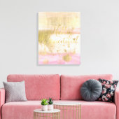 Blush Pink Gold Glam Wasserfarbe Hallo schön Leinwanddruck (Insitu (Wohnzimmer))