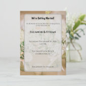 Blush Pink & Gold Glitter Rustic Elegant Wedding I Einladung (Stehend Vorderseite)