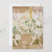 Blush Pink & Gold Glitter Rustic Elegant Wedding I Einladung (Rückseite)