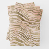 Blush Pink Gold Glitz Sparkle Tierdrucke       Geschenkpapier Set (Beispiel)