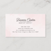 Blush Pink Gold Glitzer Agate Makeup Artist Salon Visitenkarte (Vorderseite)