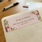 Blush Pink Gold Glitzer Bloral