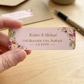 Blush Pink Gold Glitzer Bloral