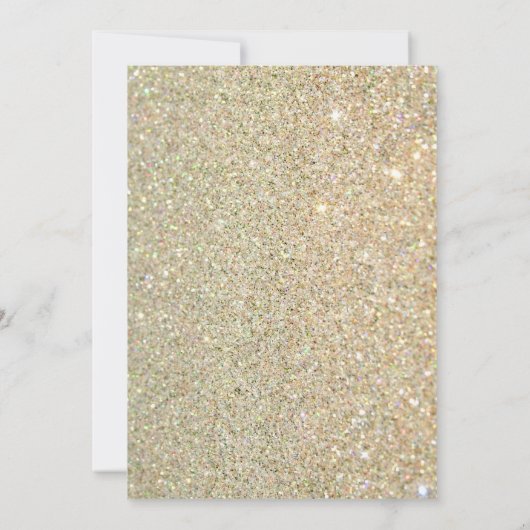 Blush Pink Gold Glitzer Blues Junggeselinnen-Absch Einladung (Rückseite)