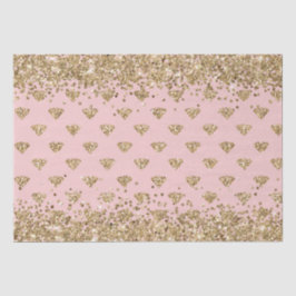 Blush Pink Gold Glitzer Diamonds Sparkone Seidenpapier