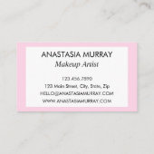 Blush Pink & Gold Glitzer Farbige weiße Monogramm Visitenkarte (Rückseite)