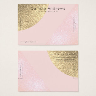 Blush Pink Gold Glitzer Geo Heart Bracelet Display