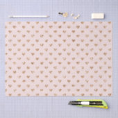 Blush Pink Gold Glitzer Herz Seidenpapier (Handwerk)