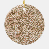 Blush Pink Gold Glitzer Herzblinddruck Keramik Ornament (Hinten)