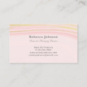 Blush Pink Gold Glitzer Monogram Girl Chic Visitenkarte (Rückseite)