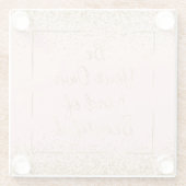 Blush Pink Gold Glitzer Schönes Zitat Glasuntersetzer (Rückseite)