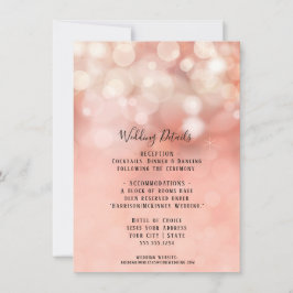 Blush Pink Gold Glitzer Twinkle Lights Details Inn Einladung