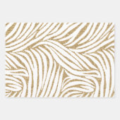 Blush Pink Gold Glitzer Zebra Birthday Geschenkpapier Set (Vorderseite 3)