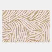 Blush Pink Gold Glitzer Zebra Birthday Geschenkpapier Set (Vorderseite)