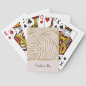 Blush Pink Gold Glitzer Zebra Spielkarten (Rückseite)