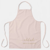 Blush Pink Gold Haare Stylist Makeup Artist Salon Schürze (Vorderseite)