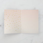Blush Pink Gold Hearts XOXO Glitzer Lips Karte (Innenseite)