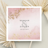 Blush Pink & Gold Hochzeit Serviette