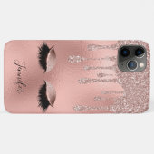 Blush Pink Gold Lashes Case-Mate iPhone Hülle (Rückseite (Horizontal))