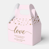 Blush Pink Gold Liebe Script Personalisierte Hochz Geschenkschachtel (Vorderseite)