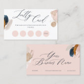 Blush Pink & Gold Loyalty Card Treuekarte (Vorne/Hinten)