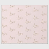 Blush Pink Gold Luxe Glitzer Liebe   Geschenkpapier (Flach)