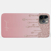 Blush Pink Gold Luxus Shimmer Case-Mate iPhone Hülle (Rückseite (Horizontal))