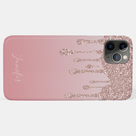 Blush Pink Gold Luxus Shimmer Case-Mate iPhone Hülle (Rückseite (Horizontal))