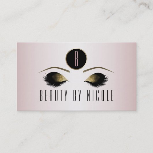 Blush Pink Gold Makeuyes Kundenbindungskarte Treuekarte (Vorderseite)