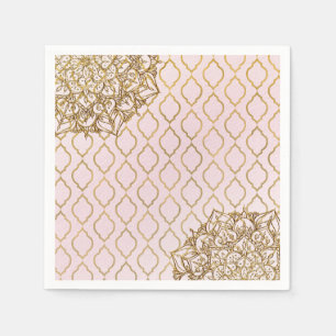 Blush Pink & Gold marokkanische arabische Nächte H Serviette
