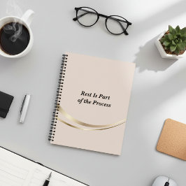 Blush Pink Gold Minimalist Notebook Notizblock