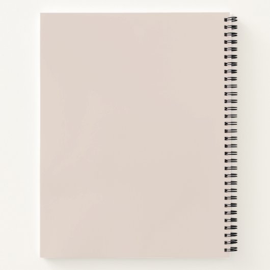Blush Pink Gold Minimalist Notebook Notizblock (Rückseite)