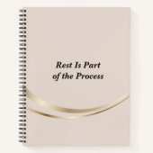 Blush Pink Gold Minimalist Notebook Notizblock (Vorderseite)