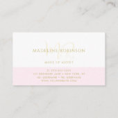 Blush Pink Gold Minimalistisch Elegantes Script Visitenkarte (Rückseite)