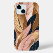 Blush Pink Gold Moderne Boho Blätter Collection Case-Mate iPhone Hülle (Rückseite)
