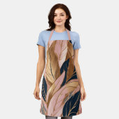 Blush Pink Gold Moderne Boho Blätter Collection Schürze (Getragen)