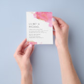 Blush Pink Gold Moderne, NIEDRIGSTE HAUSHALTSHochz Flyer (Gruppe)