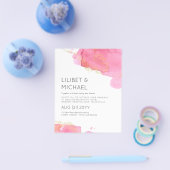 Blush Pink Gold Moderne, NIEDRIGSTE HAUSHALTSHochz Flyer (Einzeln)