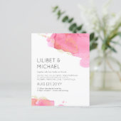 Blush Pink Gold Modernes HAUSHALT Einladung zur Ho (Stehend Vorderseite)