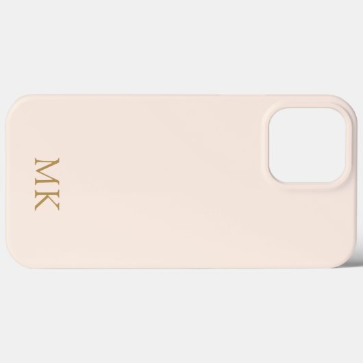 Blush Pink Gold Monogram Initials Trendy Case-Mate iPhone Hülle (Rückseite (Horizontal))