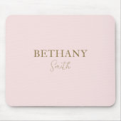 Blush Pink Gold Name Modern Mousepad (Vorne)