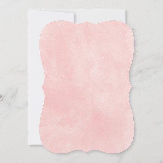 Blush Pink Gold Navy Blue Flower Girl Baby Dusche Einladung (Rückseite)