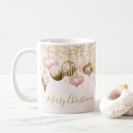 Blush Pink Gold Ornament Kaffeetasse