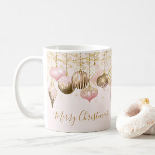 Blush Pink Gold Ornament Kaffeetasse