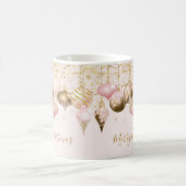 Blush Pink Gold Ornament Kaffeetasse (Mittel)