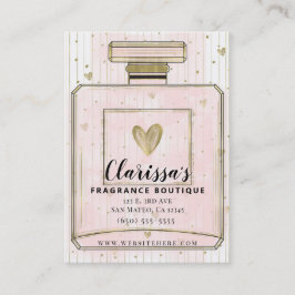 Blush Pink & Gold Parfum Duftstoffe Boutique Visitenkarte