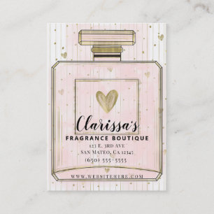 Blush Pink & Gold Parfum Duftstoffe Boutique Visitenkarte